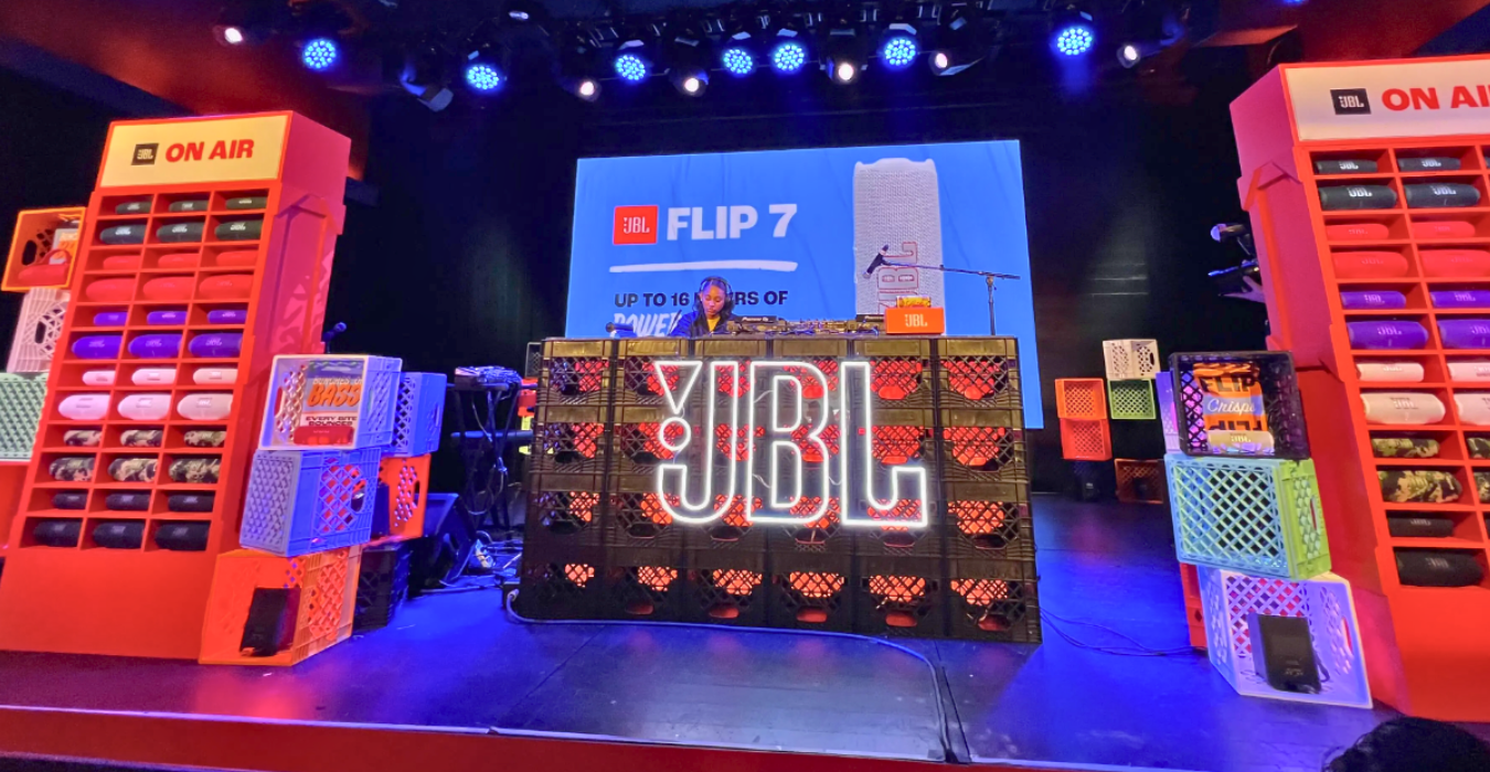 JBL Professional created an Austin-inspired corner store at SXSW, featuring live music performances and product showcases of their new speakers.